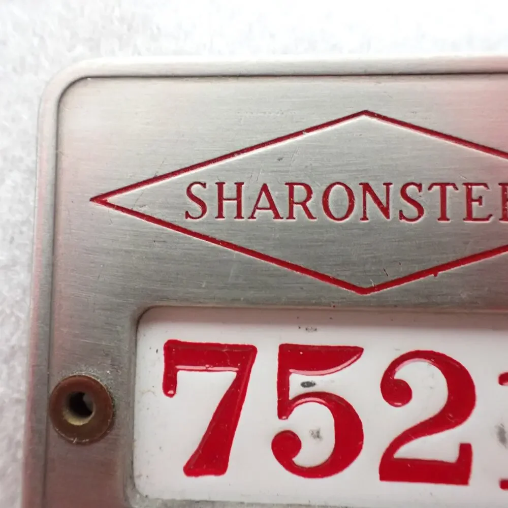 Vintage Sharon Steel #7521 Employee Badge Metal ID Pin Steel Mill Pennsylvania